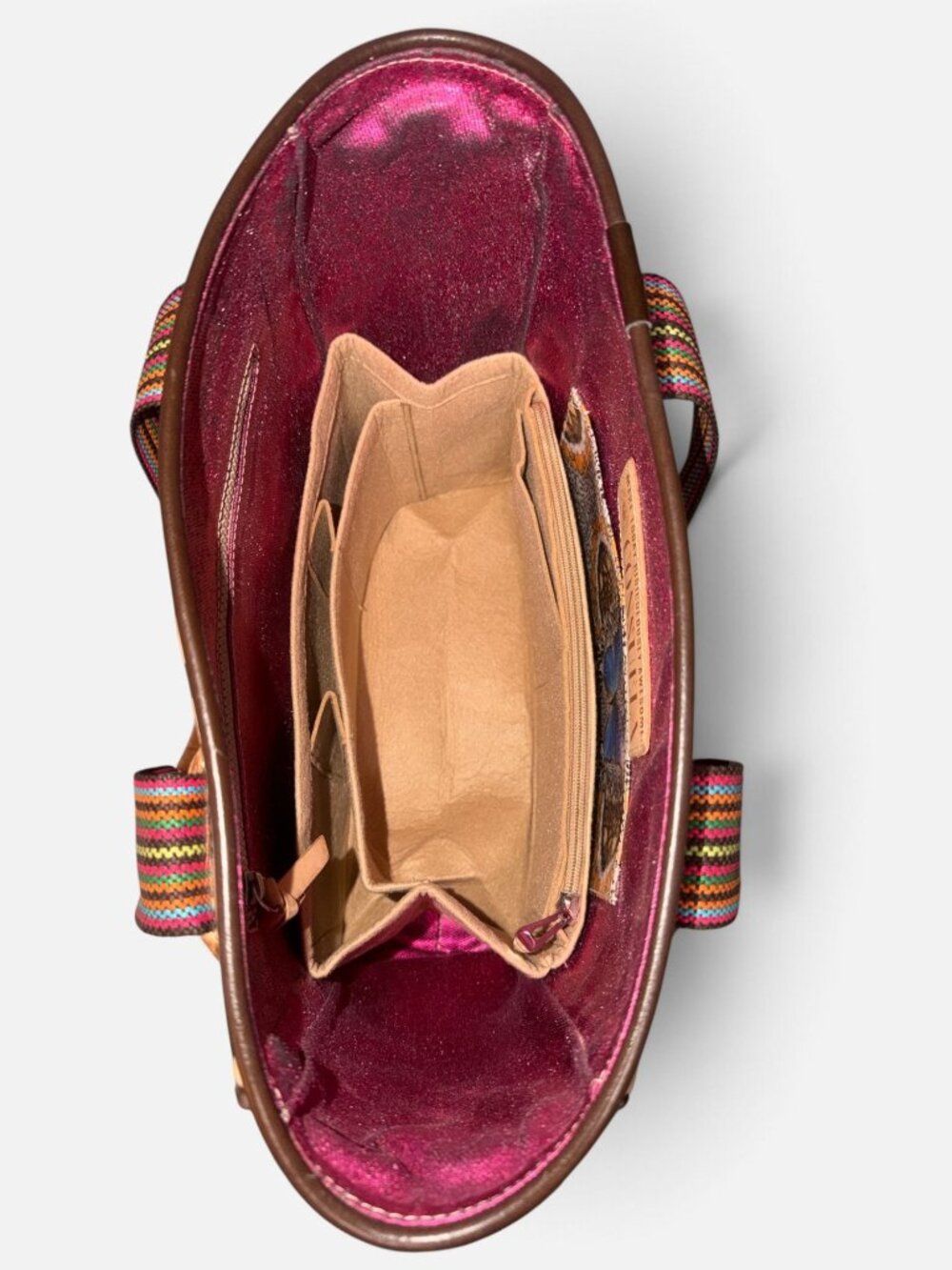 CONSUELA Bam Bam Chica Tote Diego Natural Leather ConsuelaCloth™ Shoulder Bag - Picture 9 of 10